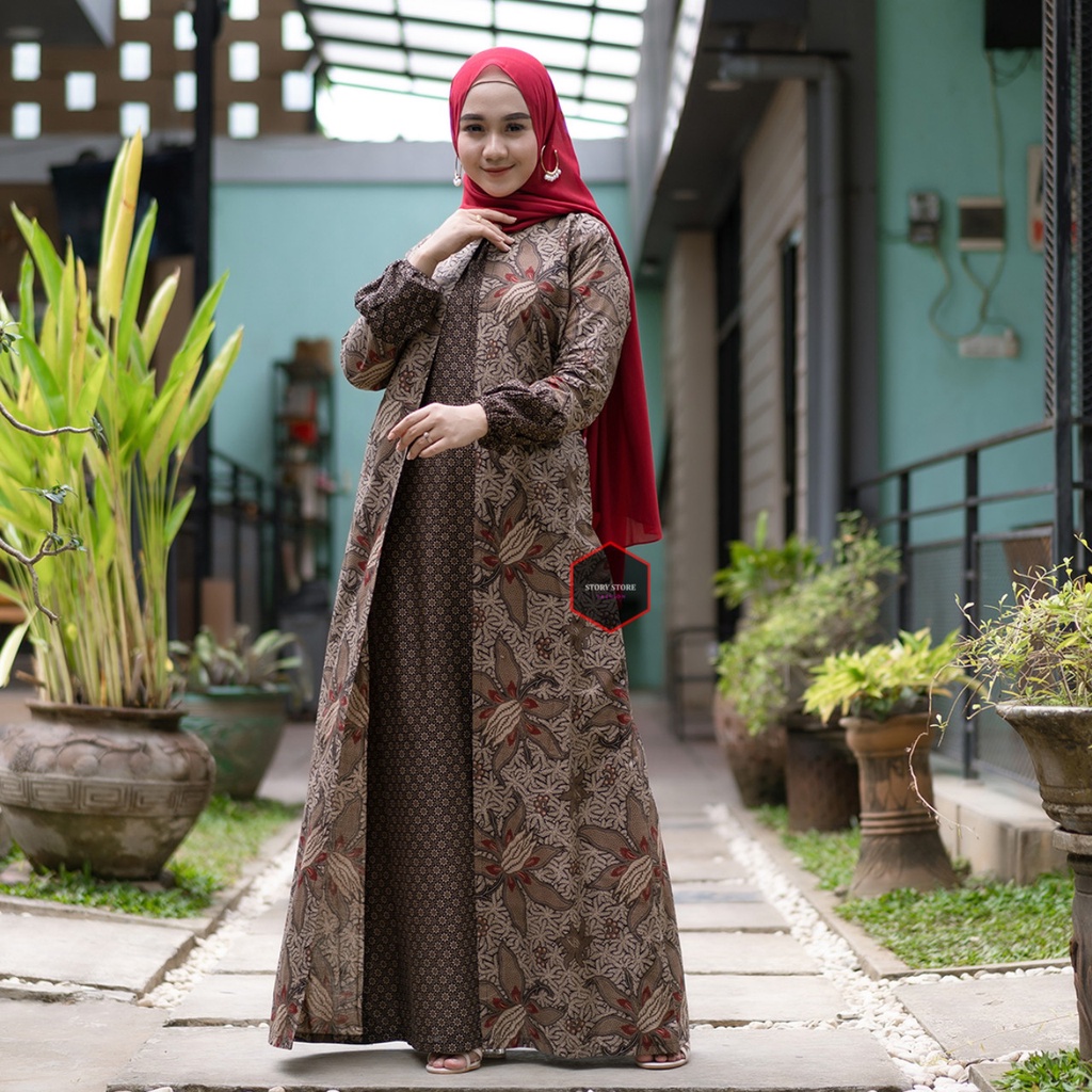 Kemeja batik lengan panjang size m l xl xxl