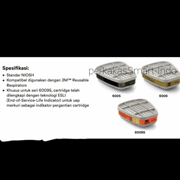 FILTER MASKER 6006 3M ASLI/CARTRIDGE 3M 6006