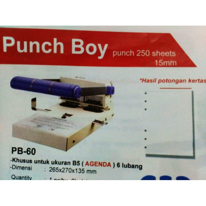 

PEMBOLONG AGENDA merk TATA Seri PUNCH BOY PB-60