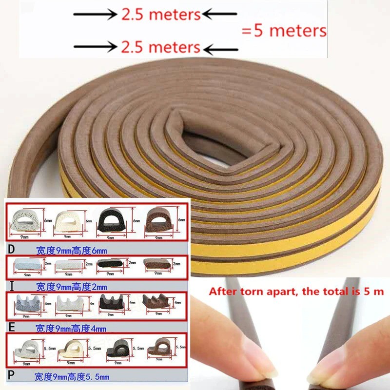 Lis Penghalang Debu Serangga Bawah Pintu Sealing Strips 2x2.5m - ESPV5