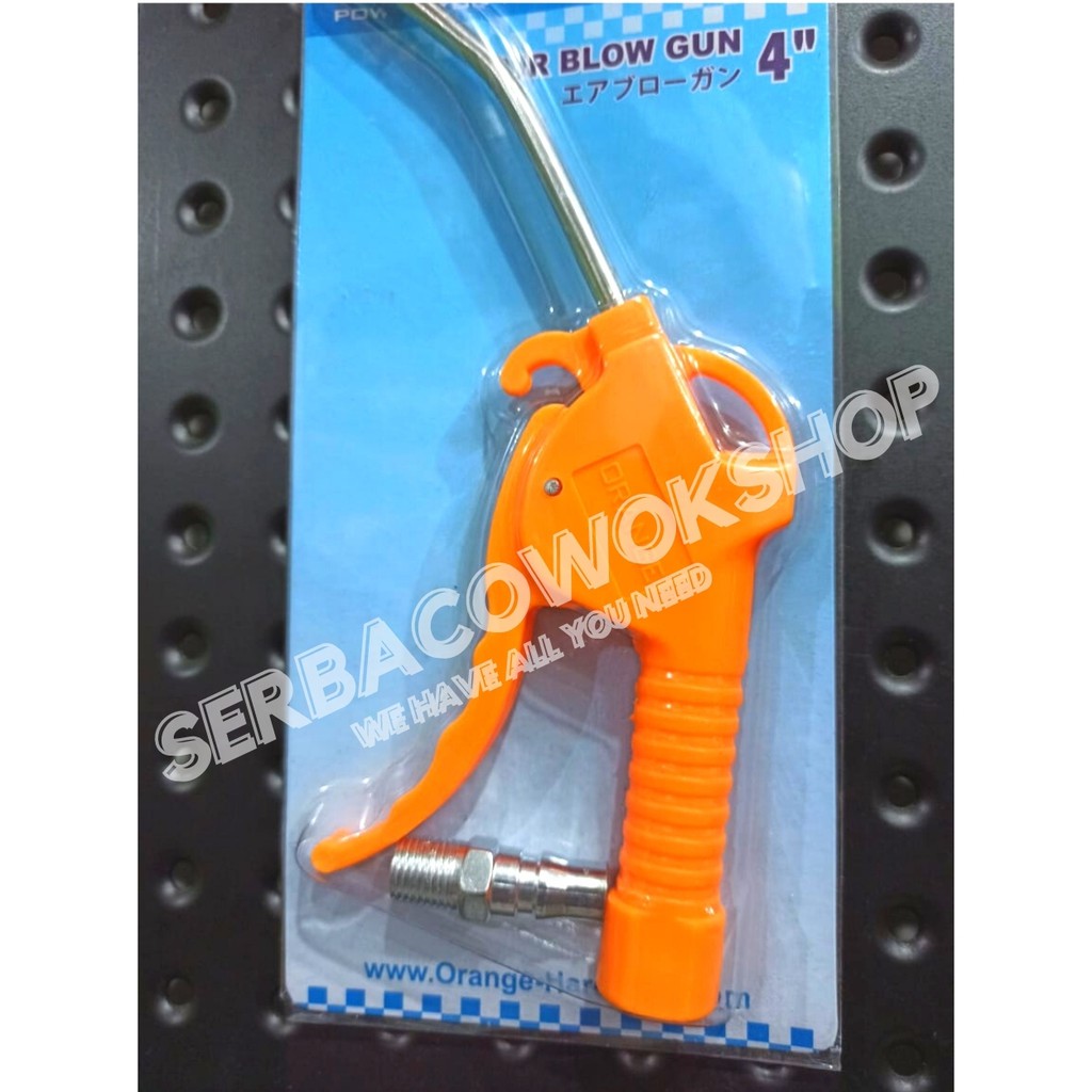 Orange Air Blow Gun ABG-02 4 Inch - Kepala Semprotan Kompresor Angin Kuningan Termurah Berkualitas