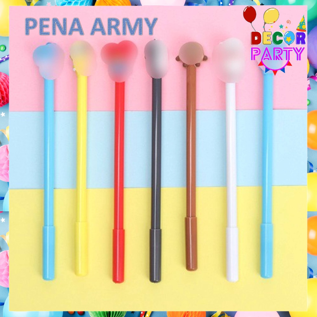 

DP Pena Karakter Cute ARMY Black Ink Gel Pulpen Gel Bolpen Gel KPOP Alat Tulis Sekolah Kantor