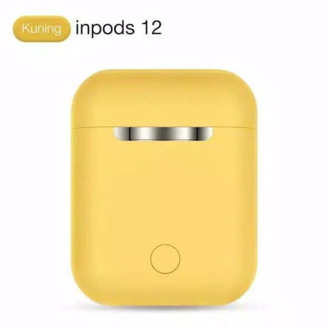 Headset Bluetooth I7S TWS I9S Inpods 12 Macaron Earphone Android IOS Bluetooth 5.0 Twins inpod i12-i12Kuning