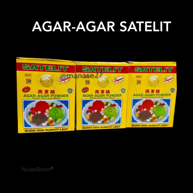 

Agar-agar satelit agar bubuk merah, putih, hijau