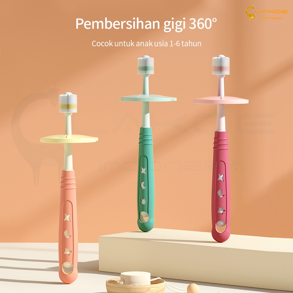 LAKOE sikat gigi anak bayi lembut kids toothbrush 360 derajat