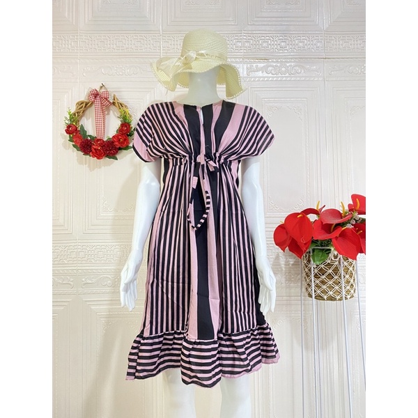 Daster ruffle serut / daster ruffle busui viral / daster serut rempel selutut-BlackPink2