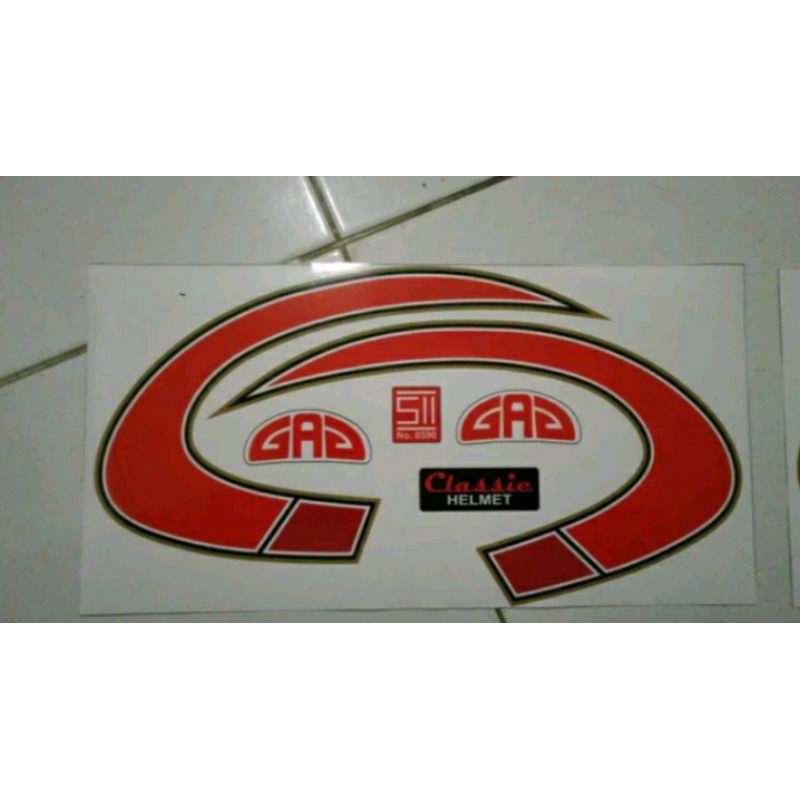 stiker helm jadul GAG robot
