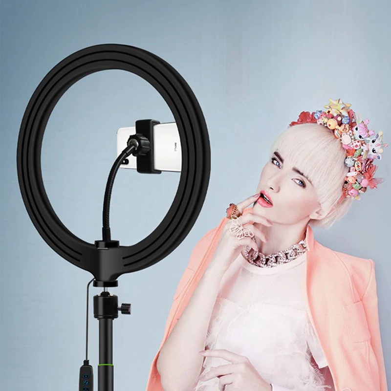 Trend-Tripod MultiTrend-Paket Ringlight LED 33 CM / Lampu Make Up Vlog Plus Tripod Weifeng