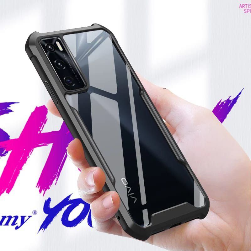 Fuze Case Transparan Vivo V20 se TPU Shockproof Slim Armor Pelindung Belakang handphone