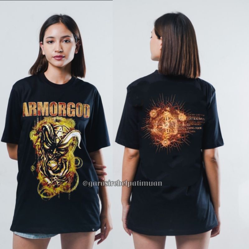 garasi rebel tshirt armorgod deathmetal x garasi rebel distro / kaos gutsbully movement original kao