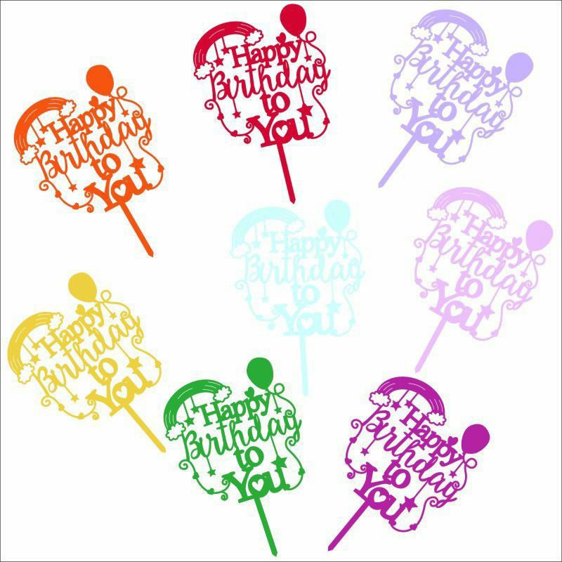 cake topper Happy Birthday
