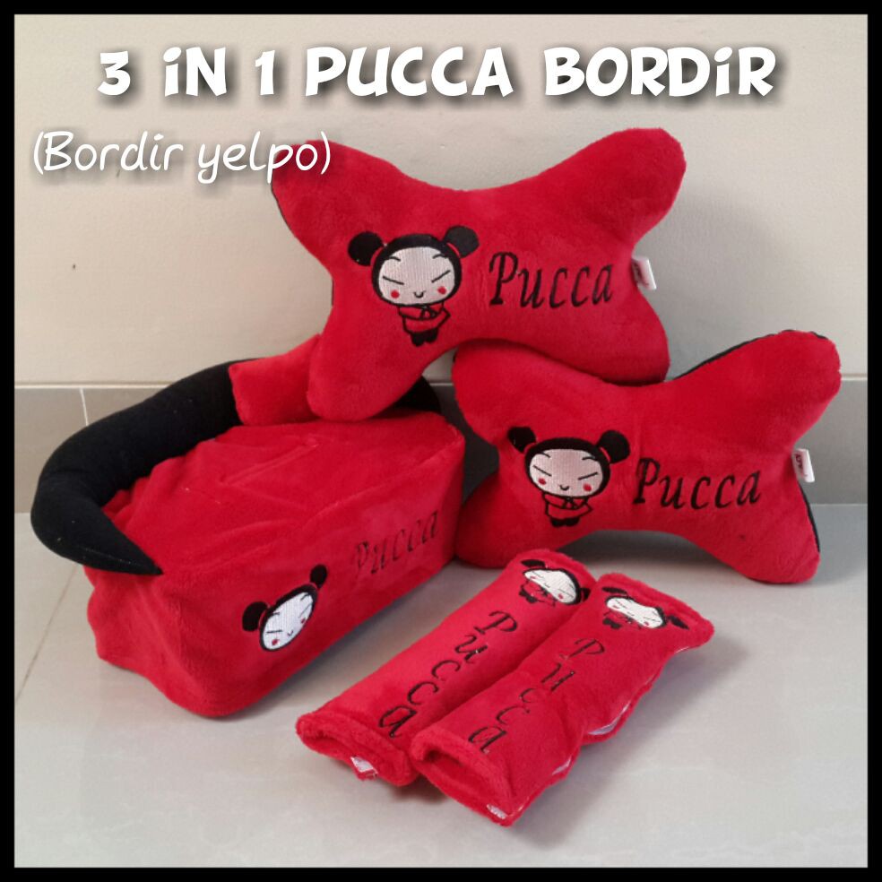 Bantal Mobil 3in1 Pucca Bordir