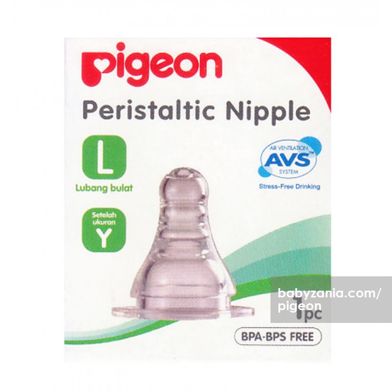 PIGEON PERISTALTIC NIPPLE SLIM NECK 1 BOX