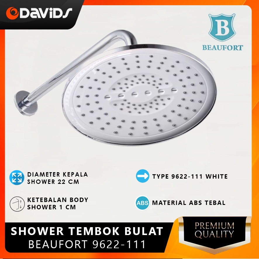 Shower Dinding Tembok Tanam Sower Kamar Mandi Beaufort Bulat 8 Inch