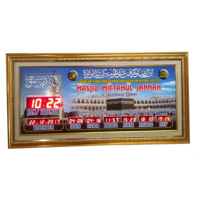 Jual Jam Digital Waktu Sholat Iqamah Bisa Request Nama Masjid Waktu