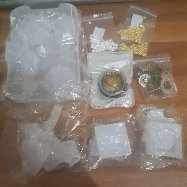 Inf Inf ✿ 5pcs Cetakan Resin Diy Bahan Silikon Untuk Perhiasan Handmade