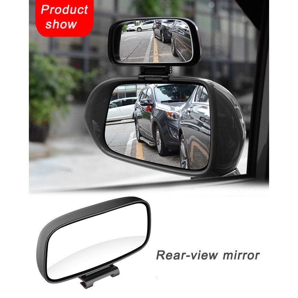 1 PCS Mobil Blind Spot Cermin Rotasi Adjustable Spion Wide Angle Lens untuk Parkir Tambahan Cermin