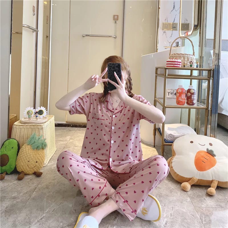 Baju Tidur wanita Piyama import Pakaian tidur celana panjang pajamas sleepwear piama wanita-1