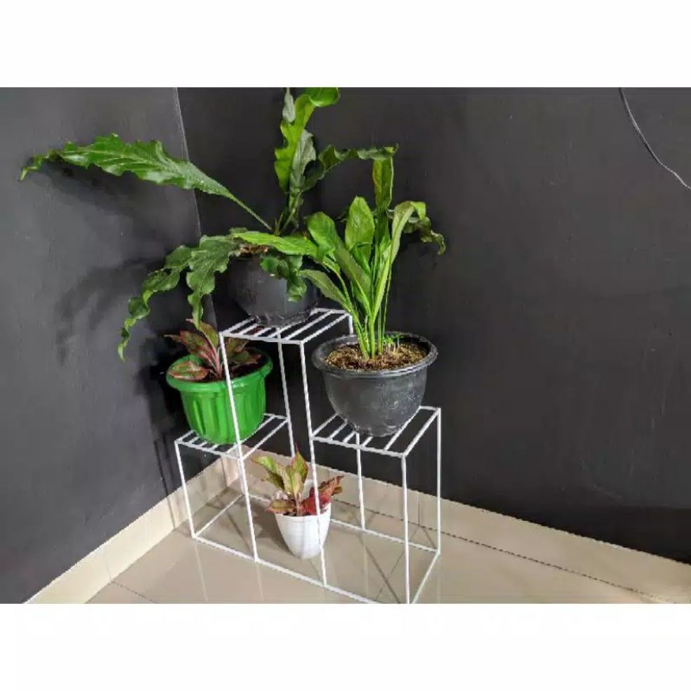 STANDING POT / STANDING RAK POT 3 SUSUN/RAK POT BESI 3 SUSUN/RAK POT BUNGA BESI/STANDING RAK POT MUR