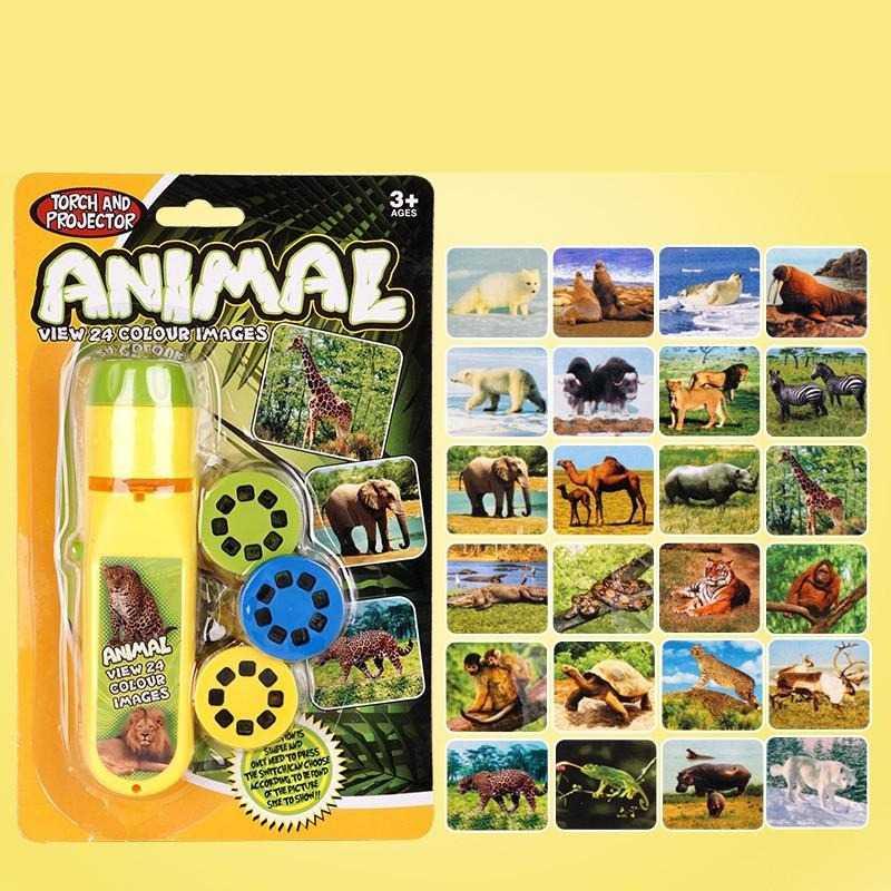 AMTOY Mainan Anak Projector Flashlight Animal with 3 Film - LTC726