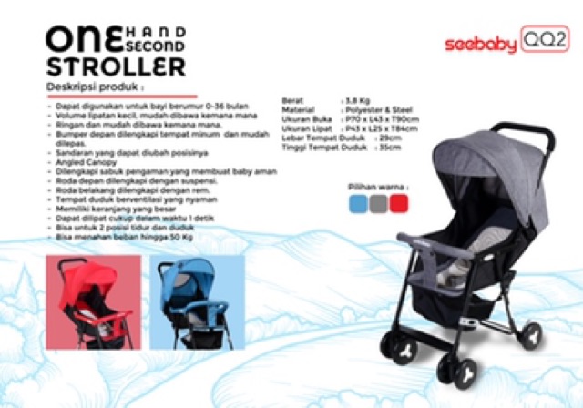 Makassar - Stroller Seebaby QQ2 | Kereta Bayi Cabin Size | Kereta Dorong Bayi