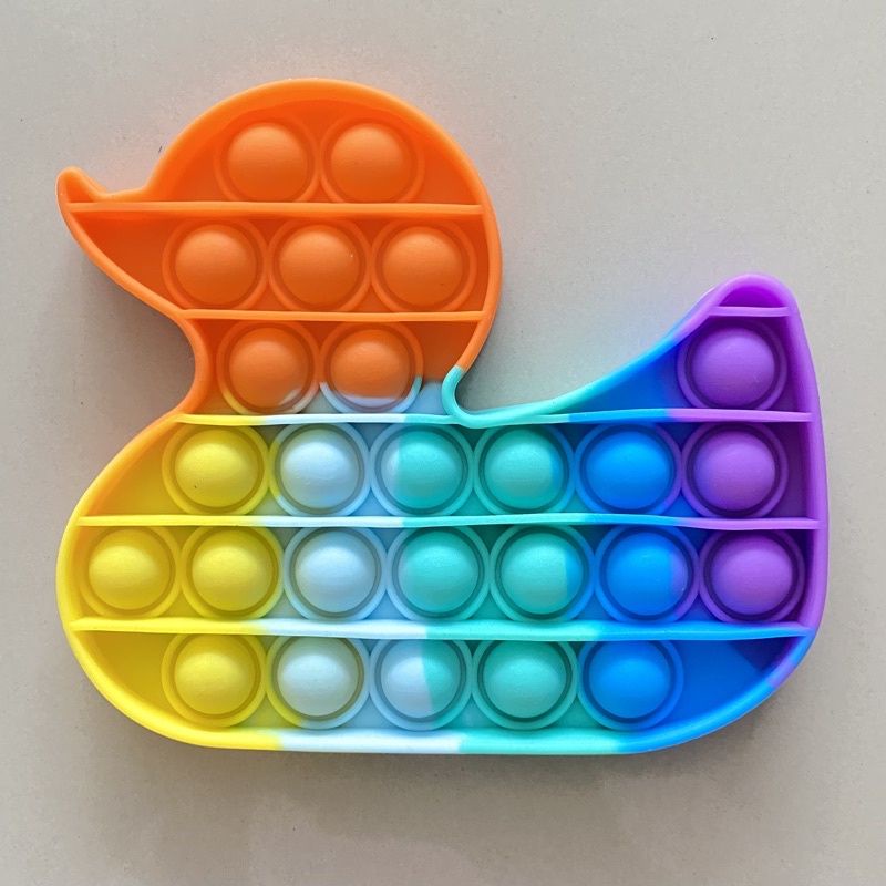 Maninan POP IT Murah Rainbow fidget Push Pop Its Fidget toy Push bubble Kids-Bebek