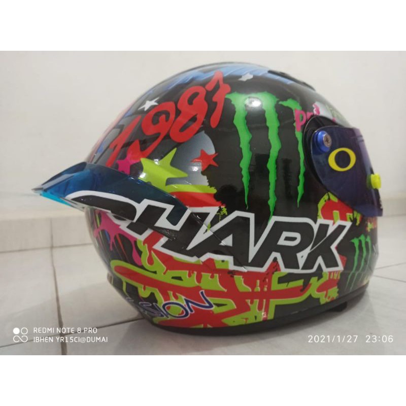 decal stiker helm standar Yamaha R15,decal custom kereb