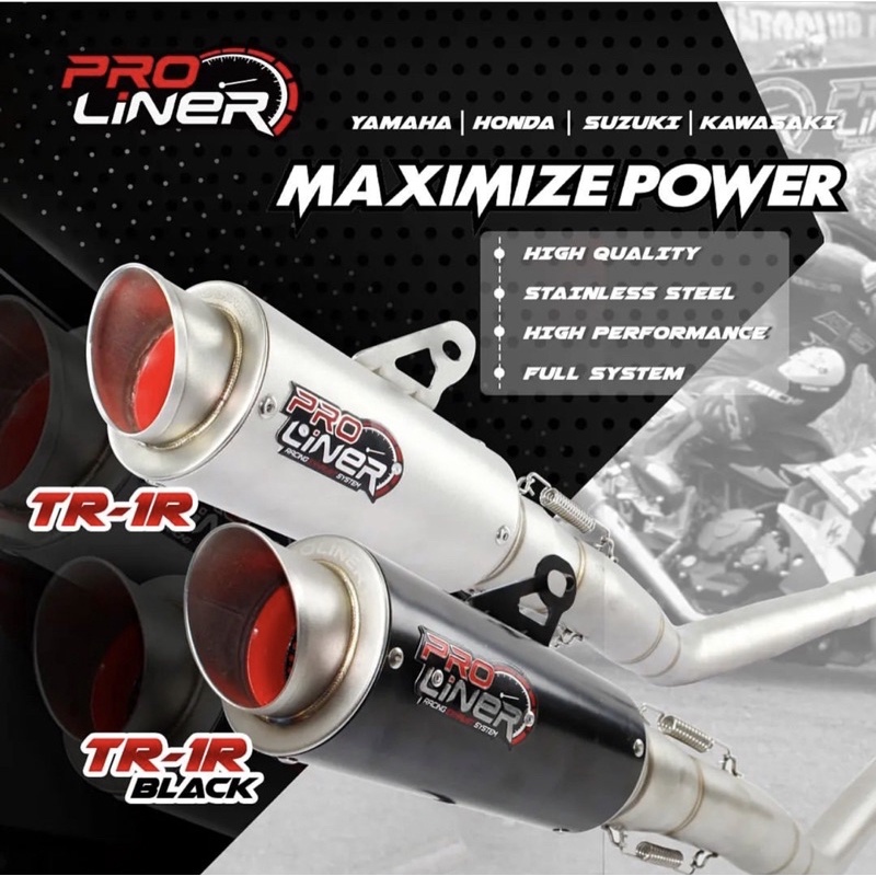 KENALPOT KNALPOT PRO LINER PROLINER TR1 TR 1 R R15 V3 V4 VVA CBR150 CB150 VIXION SONIC SATRIA FU GSX