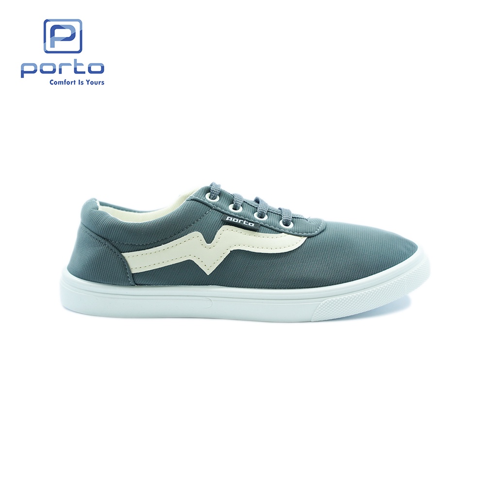 AB010M - Porto Leveling Sepatu Sneakers Pria Size 39 - 43 Simple Casual Nyaman Terbaru Casual Original