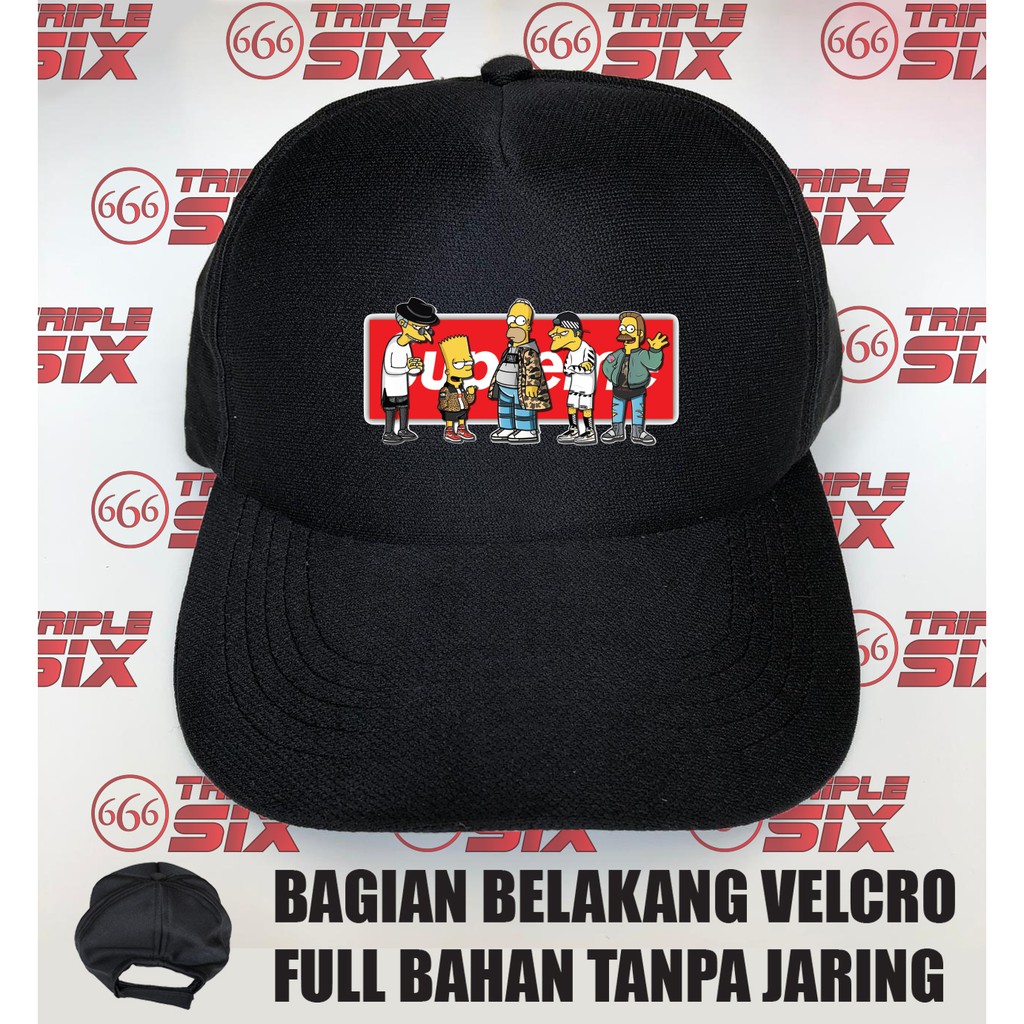 topi full kain supreme bart simpson