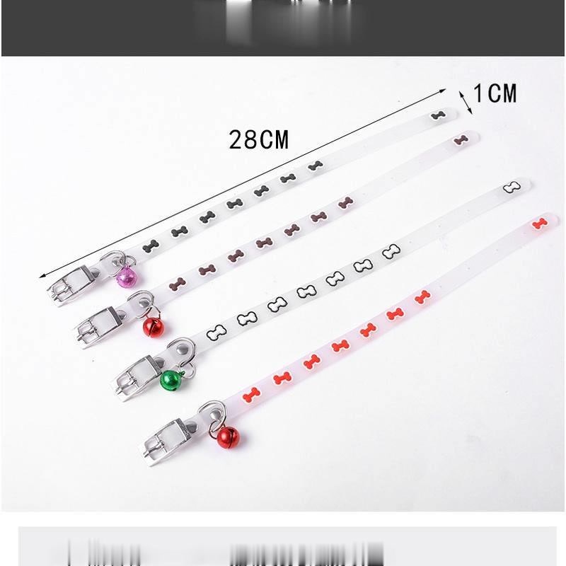 Kalung Hewan Peliharaan Kucing Dan Anjing Lucu Aksesoris Hewan Peliharaan Silikon Cahaya Dengan Lonceng