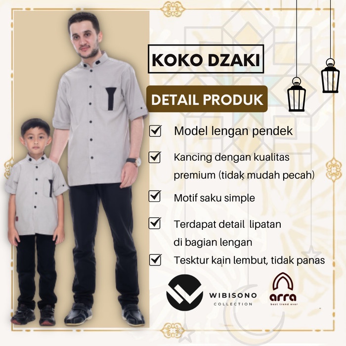 Baju Koko Pria Cowok  YU14 Dewasa Lengan Pendek Terbaru Premium Murah Original DZAKY