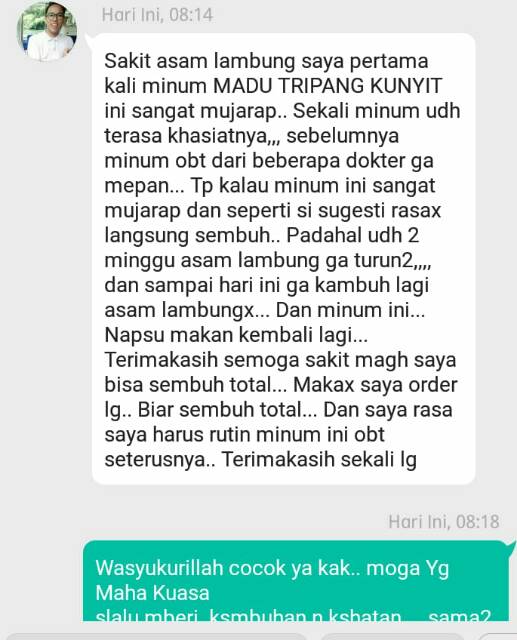 

p4yu MADU TRIPANG KUNYIT ORINAL HERBAL MAAG KRONIS ASAM LAMBUNG DAN GERD - MADU TRIPANG