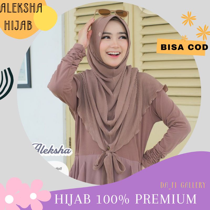 ALEKSHA HIJAB JILBAB INSTAN  DAFFI HIJAB JILBAB PLISKET MURAH