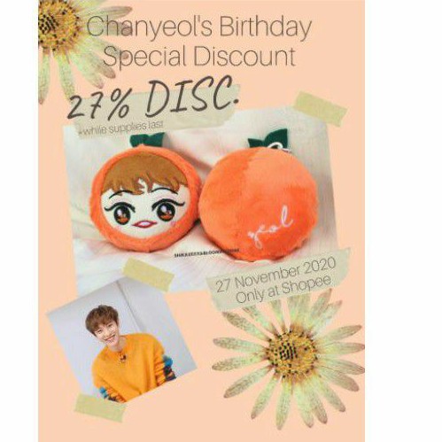 [READY STOCK] CHANYEOL BAEKHYUN KEYRING DOLL