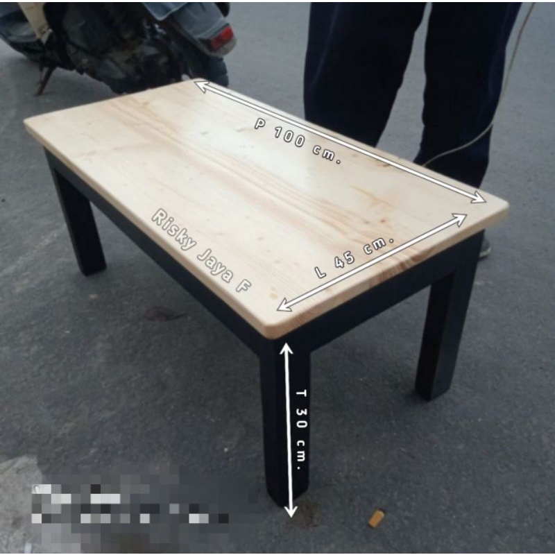 Meja Lesehan Minimalis Jati Belanda