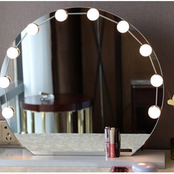 LAMPU TUMBLR HIAS KACA CERMIN MAKEUP MEJA RIAS TEMPEL LED VANITY MIRROR LAMP LIGHT 10 LAMPU TIDUR BU
