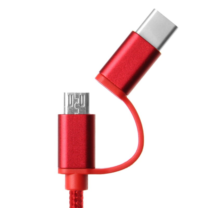 Cre 2 in 1 Kabel Charger USB 2.0 Male Ke USB 3.1 Tipe C Fleksibel Flexible