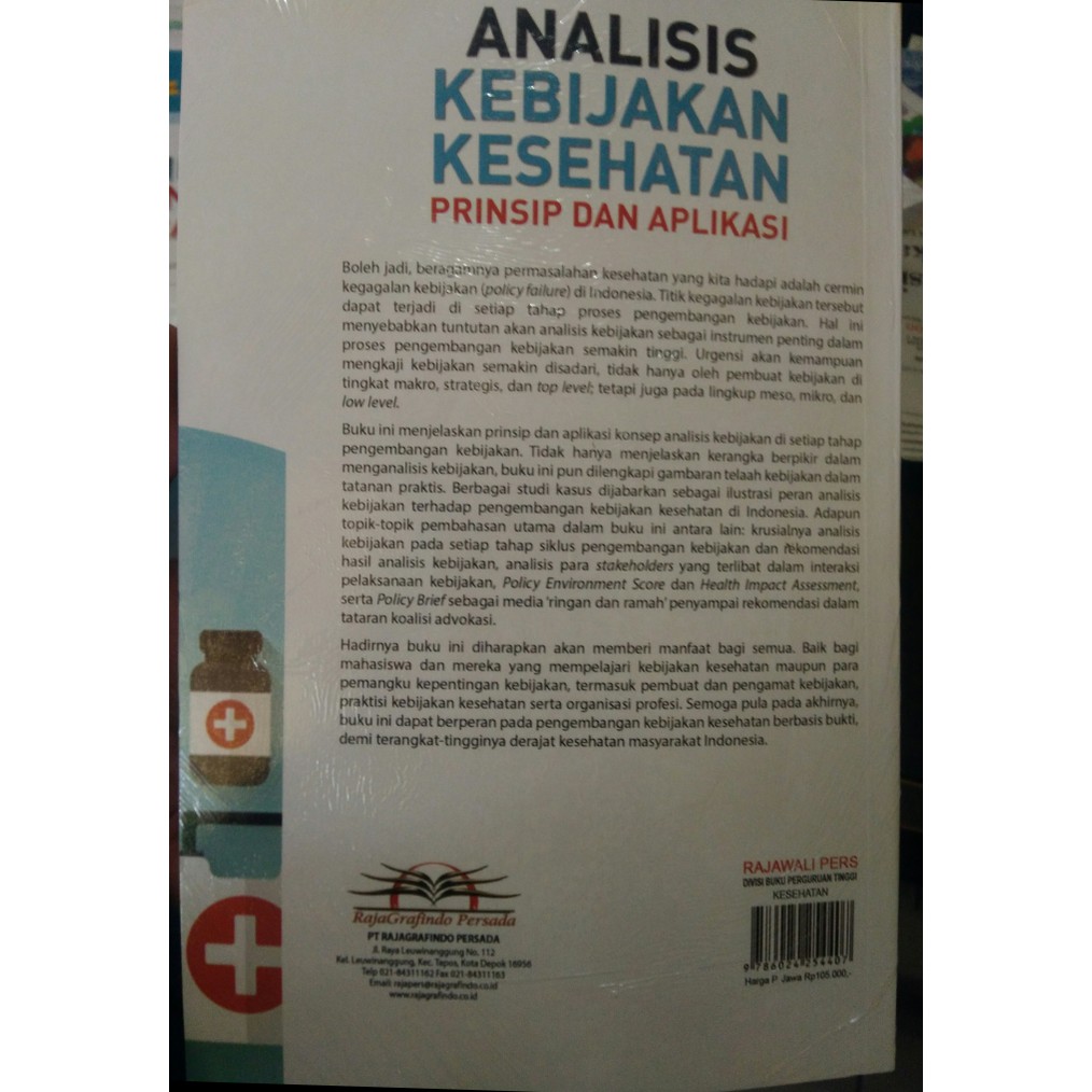 Jual Analisis Kebijakan Kesehatan Prinsip Dan Aplikasinya- Dumilah ...