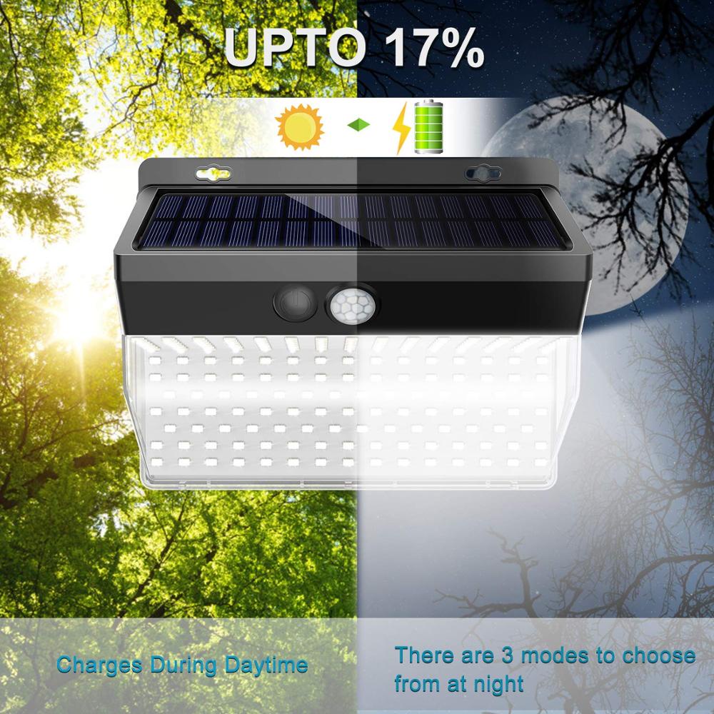 Woopower Lampu Solar Panel Sensor Gerak Outdoor Waterproof 206 LED 1 PCS - XF-2026