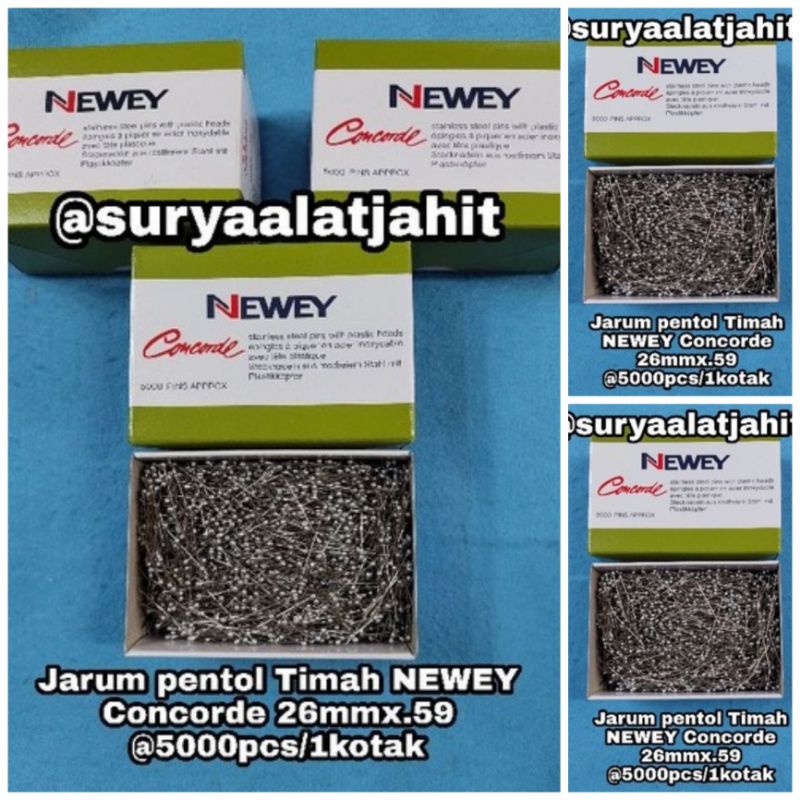 Jarum pentol Timah NEWEY Concorde 26mmx.59 @5000pcs/1kotak =rp.265.000/5000pcs