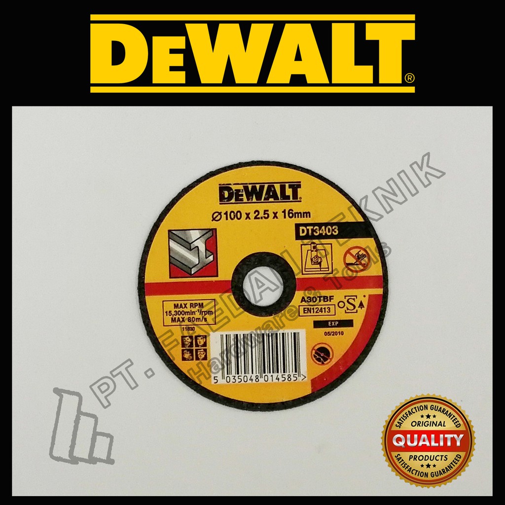 Mata Potong Gerinda 4” Dewalt DT3403 Metal Cutting Disc