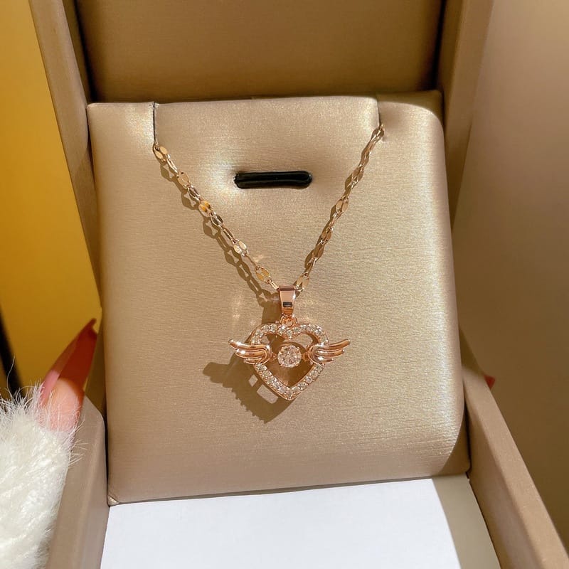 [ Bayar Ditempat ] Kalung Titanium Original Rantai Rose Gold 45 Cm / Accesories Wanita Kalung Lapis Emas 18K Rose Gold / Kalung Titanium Import