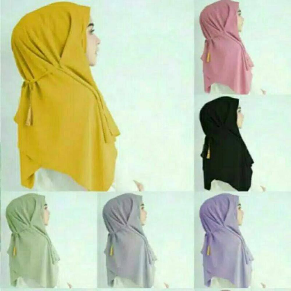 AB6 Pashmina Instan Pastan Amira Hijab Trendy kekinian 