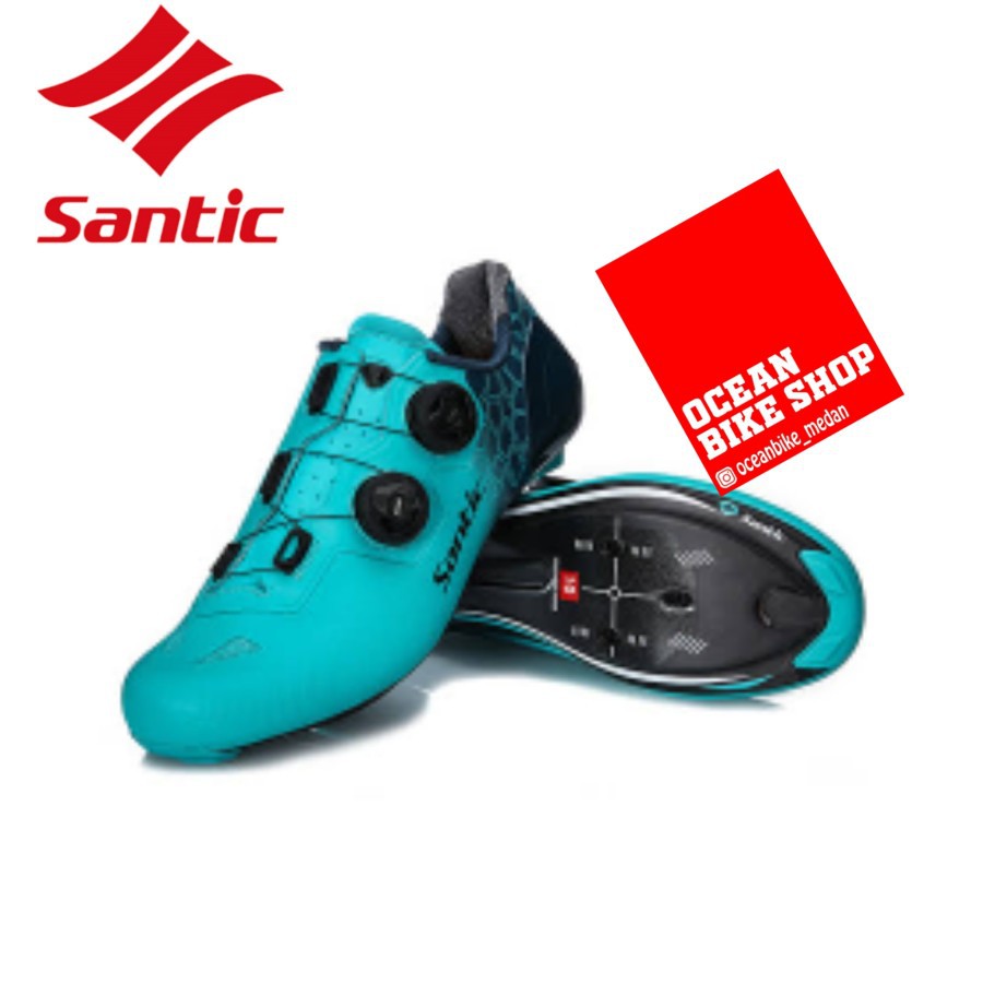 Santic Original Sepatu Men Capetown R1 Carbon Cleat Roadbike Blue