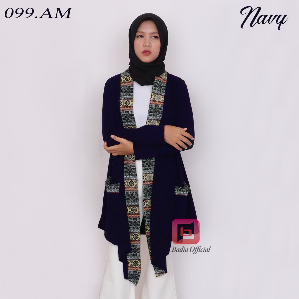 cardigan outer songket bohemian batik lengan panjang wanita premium badia official store