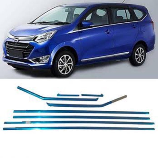 PAKET CALYA / SIGRA LIST KACA SAMPING MOBIL / LIST KACA BELAKANG WINDOW LINER COVER CROME
