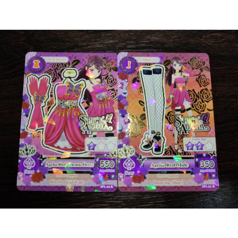 Aikatsu Beta card Ageha red Coord ran card seri 1