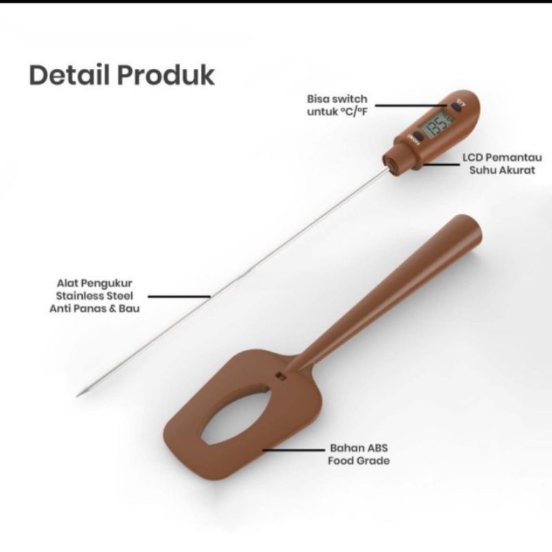 Spatula Thermometer / Spatula Termometer Makanan / Termometer Pengukur Suhu Makanan