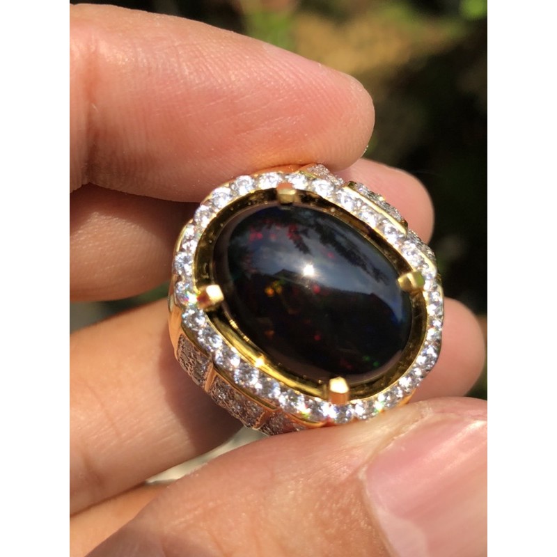 Natural Black Opal Banten Bigsize Jarong